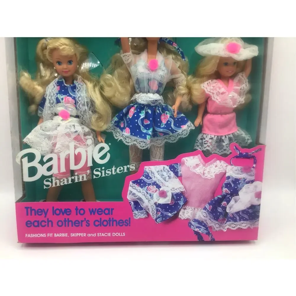 Barbie Sharin Sisters Gift Set 1992 Mattel 10143 Skipper Stacie Dolls NIB New